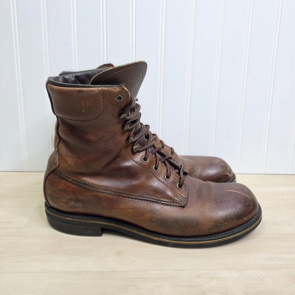 Foot-So-Port Boots Brown Leather Ankle Lace‎ Up Men's Size 8